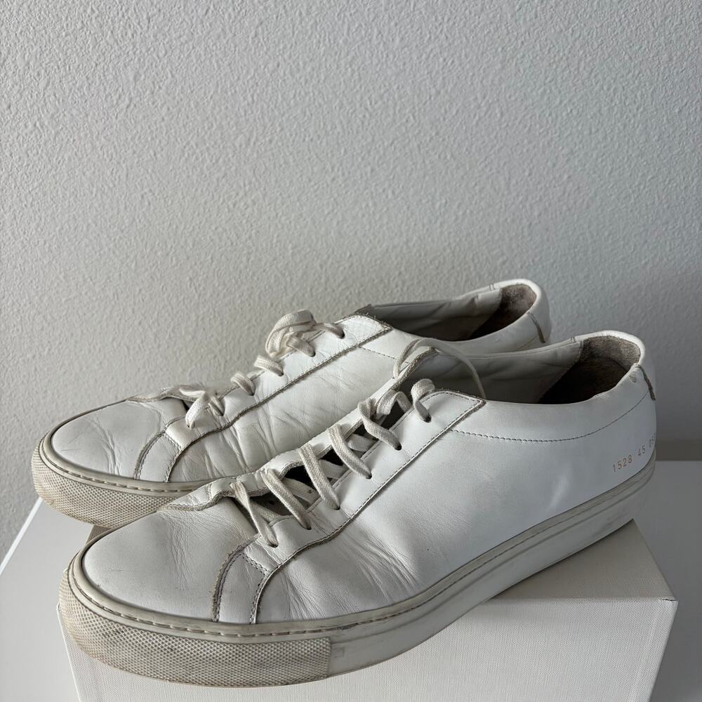 COMMON PROJECTS White Original Achilles Low Sneakers Leather (45)